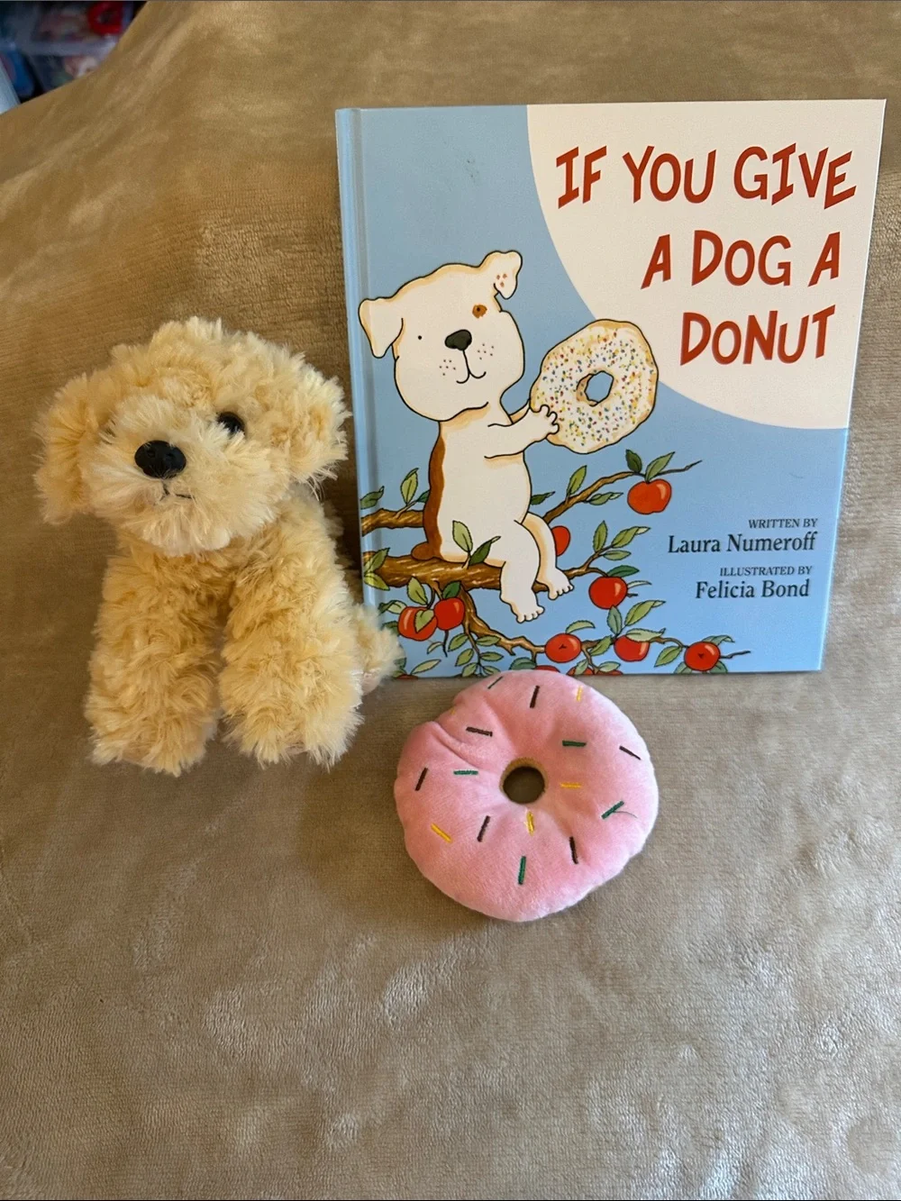 If You Give A Dog A Donut book and plushie set